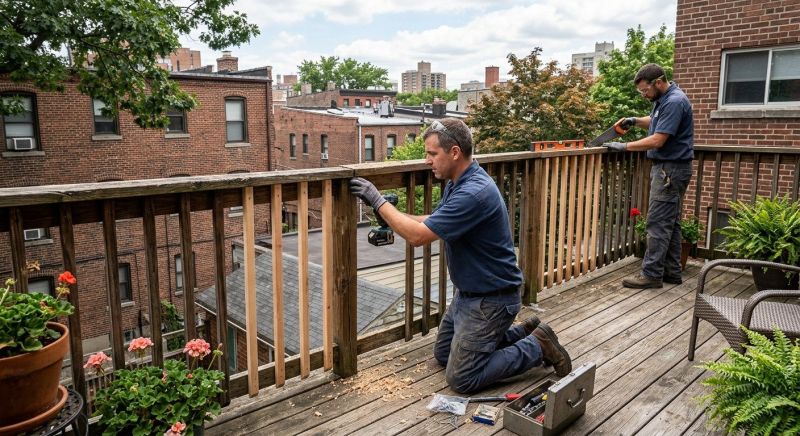 Wood Railing Installation Service